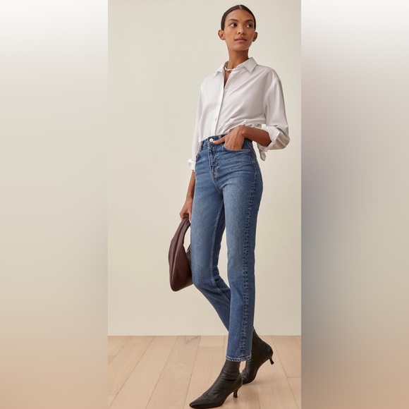 Reformation Liza High Rise Straight Jeans NWOT Size 29 - Picture 2 of 11